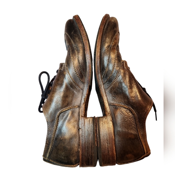 Bed Stu Mens Cobbler Derby Leather Oxford Brown Shoes Size 8 Hipster Distressed - Picture 3 of 12